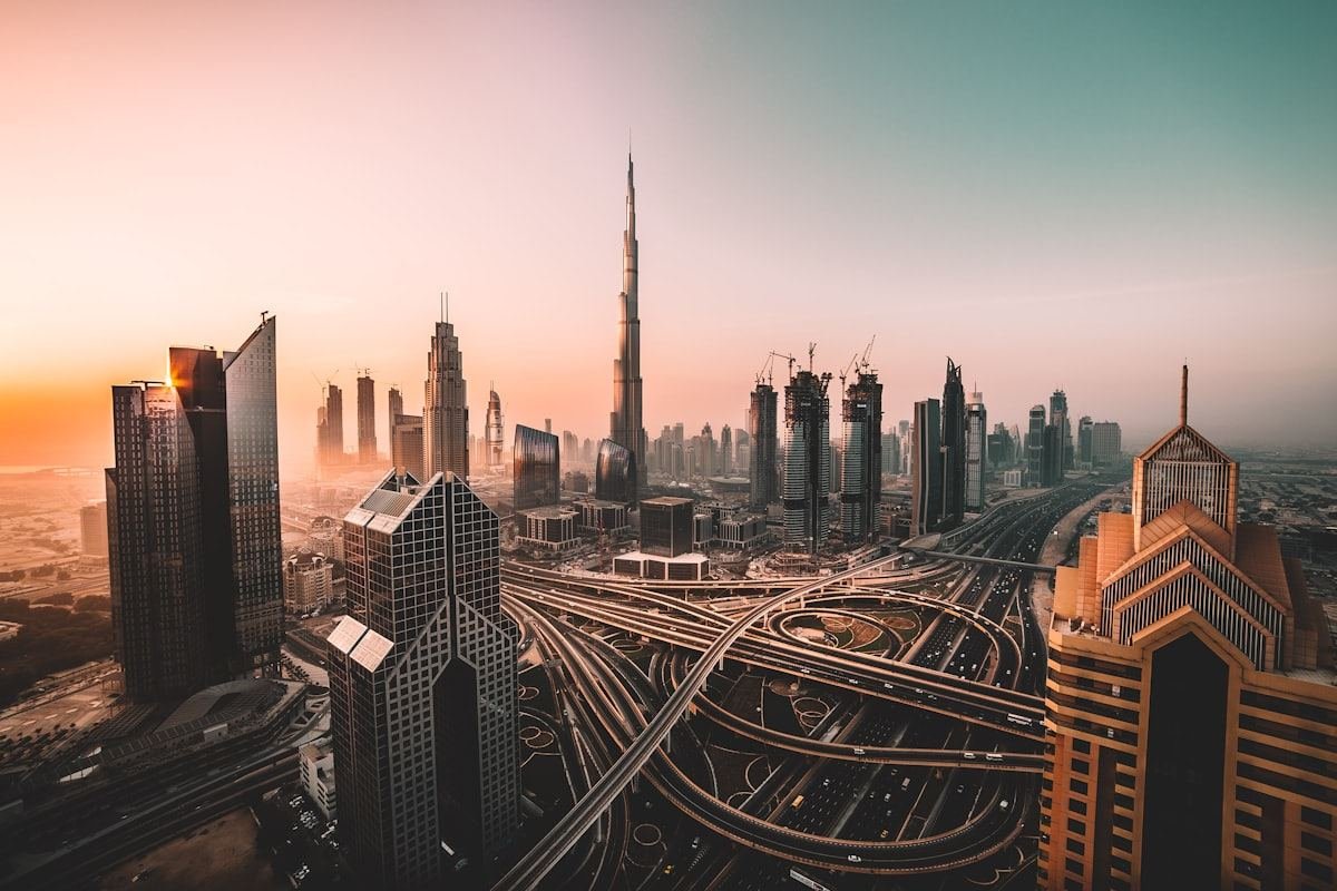 Modern towers in Business Bay, Dubai